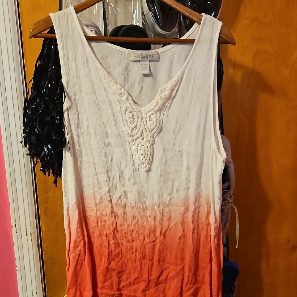 byDesign Chic Ombre Tank Top with Lace Detail